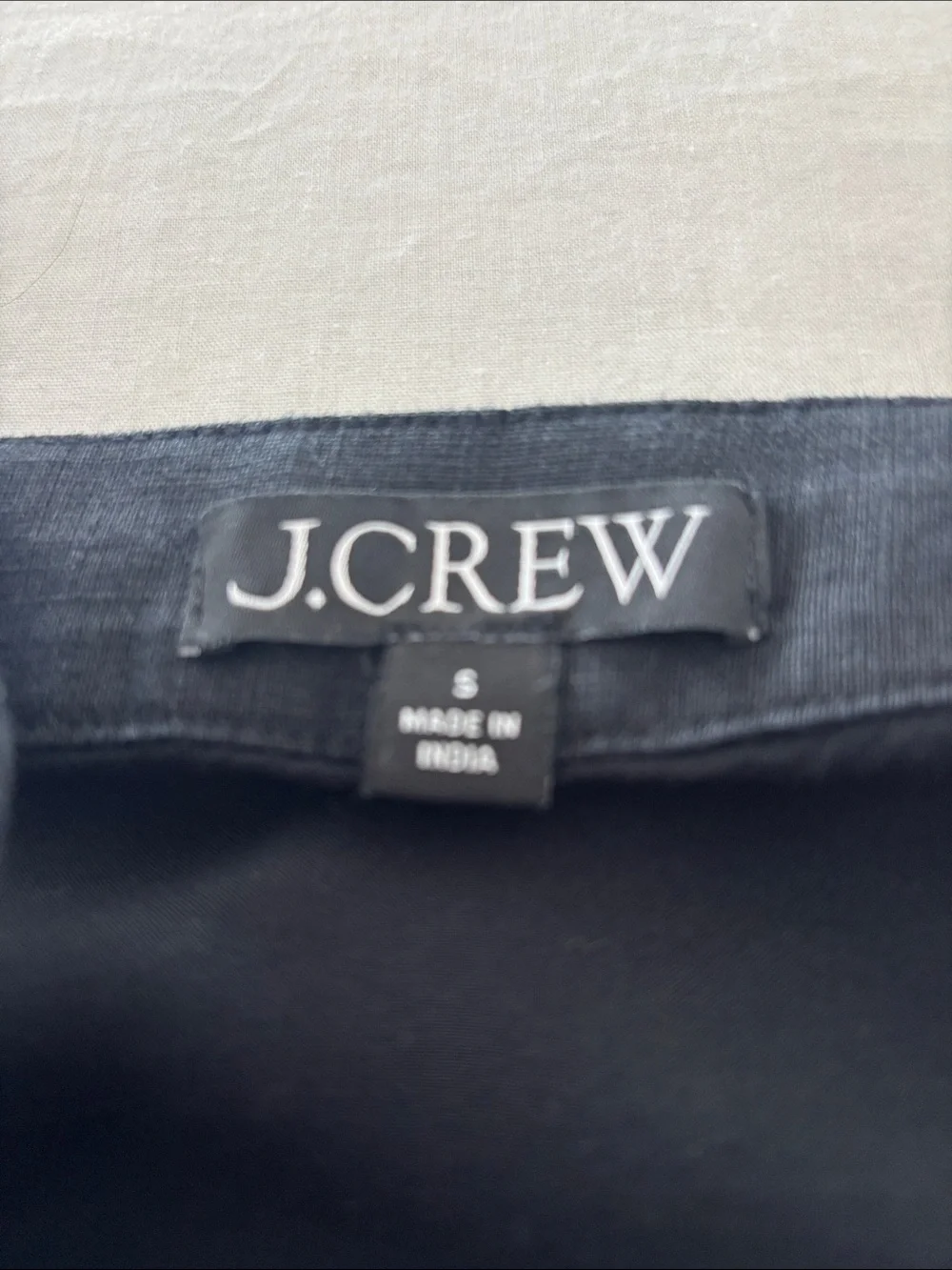 WORN ONCE J. Crew black linen Button-Front Spaghetti Strap Mini Dress